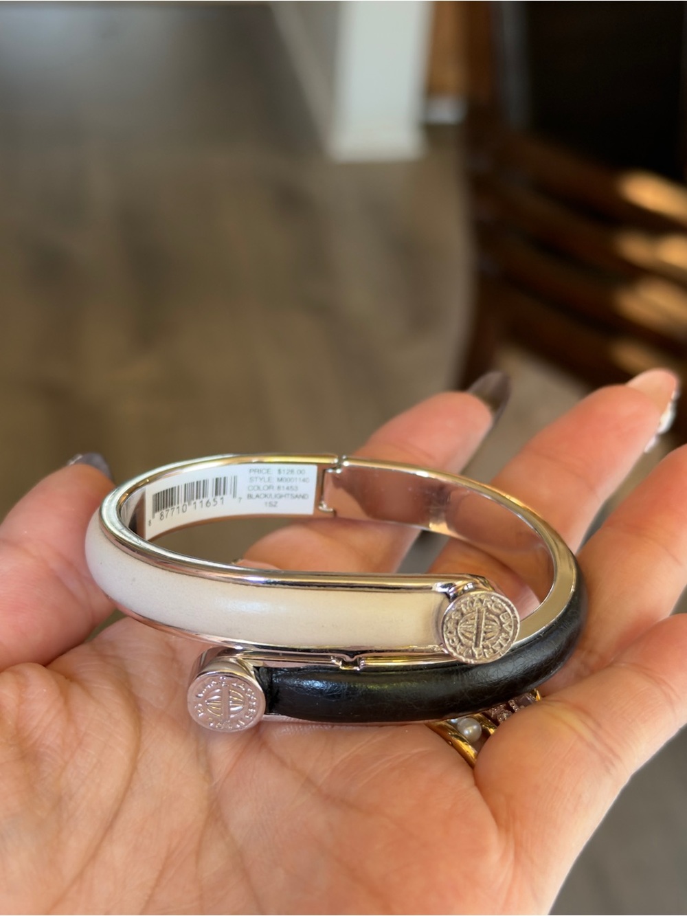 Authentic Marc by Marc Jacobs white and black bangle bracelet